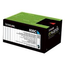 Lexmark 808 Original Cyan Toner Cartridge